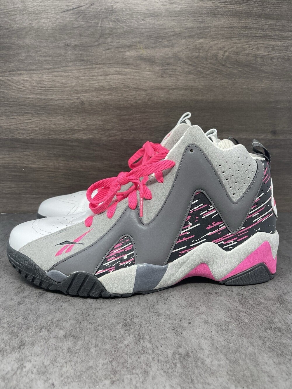 Reebok Kamikaze Mid Breast Cancer Awareness Mens Size 12 Grey Pink